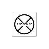 Aangepast cirkelvormig kruisbedrag terugbetaald rubberstempel (Afrduk)