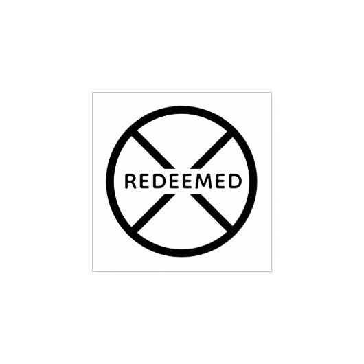 Aangepast cirkelvormig kruisbedrag terugbetaald rubberstempel (Afrduk)