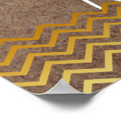 Aangepast Citaat Gold  Lotus Flower Wood Poster (Hoek)