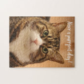 Aangepast citaat Kat Lovers Aangepaste foto Funny Legpuzzel (Horizontaal)