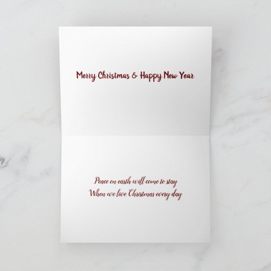 Aangepast citaat kerstreindester Snowflake Feestdagen Kaart (Binnen)