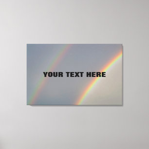 Aangepast citaat over een dubbele regenboogcanvas  canvas afdruk