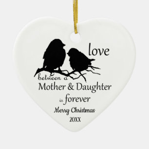 Aangepast citaat voor kerstmoederdochter met Daugh Keramisch Ornament