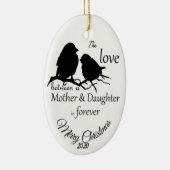 Aangepast citaat voor kerstmoederdochter met Daugh Keramisch Ornament (Rechts)