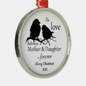 Aangepast citaat voor kerstmoederdochter met Daugh Metalen Ornament (Rechts)