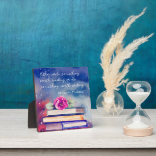 Aangepast citaat voor Waterverf boeken en roze ven Fotoplaat