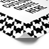 Aangepast citaat voor zwart en wit geluidsdempend poster (Hoek)