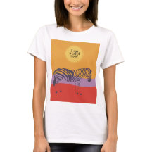 Aangepast citaat zebra safari modern ziel t-shirt