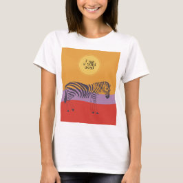 Aangepast citaat zebra safari modern ziel t-shirt