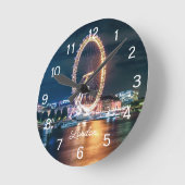 Aangepast cityscape Ferris Wheel Night Travel Lond Ronde Klok (Hoek)