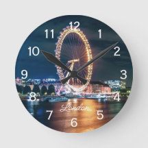 Aangepast cityscape Ferris Wheel Night Travel Lond