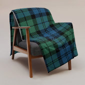 Aangepast Clan Campbell Pset Tartan Blue Green Fleece Deken