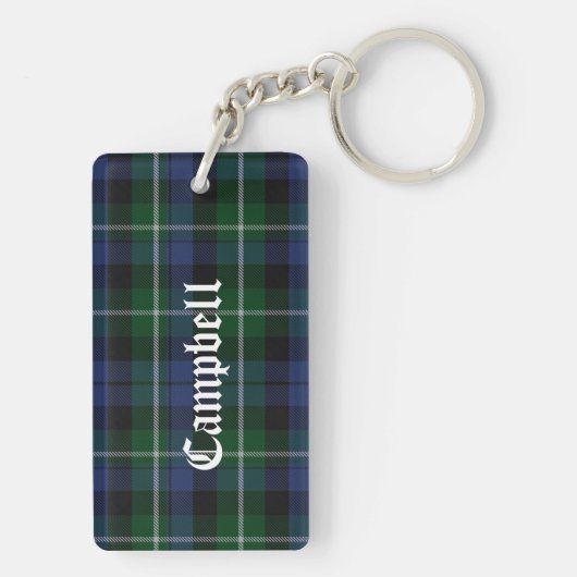Aangepast Clan Campbell Tartan Sleutelhanger (achterkant)