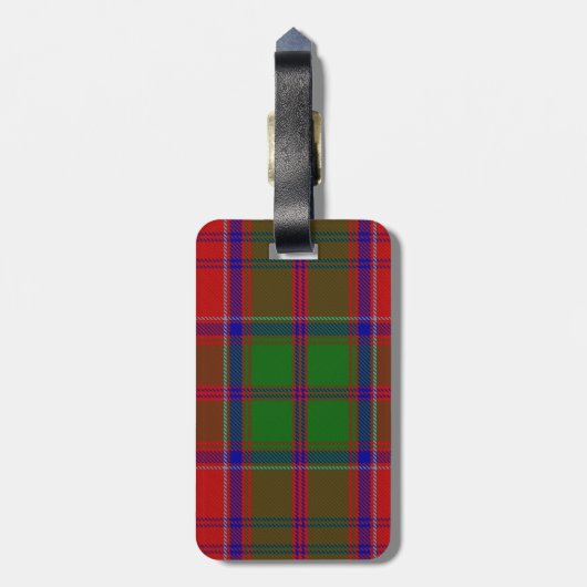 Aangepast Clan Grant Tartan Pond Bagagelabel (Achterkant verticaal)