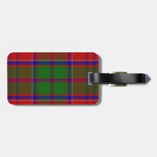 Aangepast Clan Grant Tartan Pond Bagagelabel (Achterkant horizontaal)