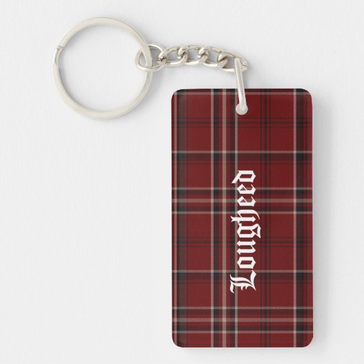 Aangepast Clan Lougheed Tartan Sleutelhanger (Voorkant)