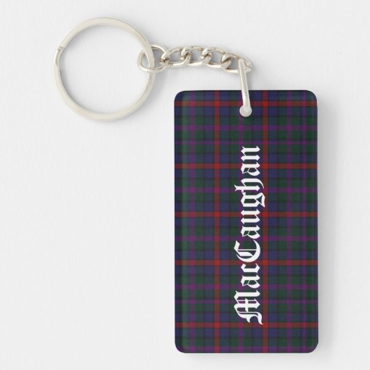 Aangepast Clan MacCaughan Tartan Sleutelhanger (Voorkant)
