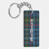 Aangepast Clan MacDonald Tartan Sleutelhanger (Voorkant Links)