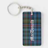 Aangepast Clan MacDonald Tartan Sleutelhanger (Voorkant)