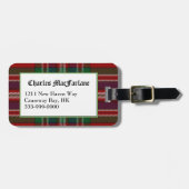 Aangepast Clan MacFarlane Tartan Bagagelabel (Voorkant horizontaal)