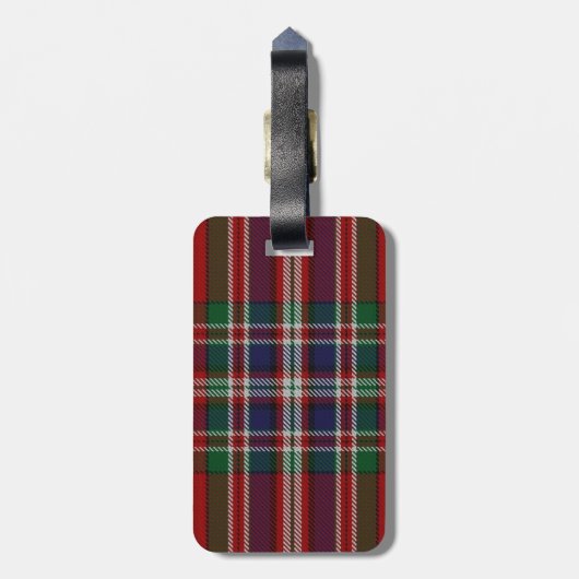 Aangepast Clan MacFarlane Tartan Bagagelabel (Achterkant verticaal)