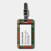 Aangepast Clan MacGill Tartan Bagagelabel (Voorkant verticaal)