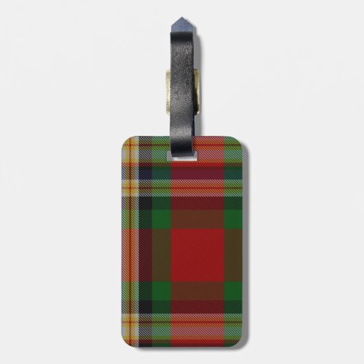Aangepast Clan MacGill Tartan Bagagelabel (Achterkant verticaal)