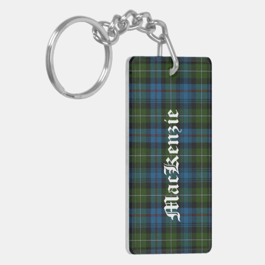 Aangepast Clan MacKenzie Tartan Sleutelhanger (Voorkant Links)