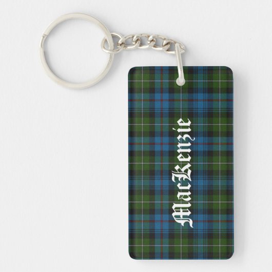 Aangepast Clan MacKenzie Tartan Sleutelhanger (Voorkant)