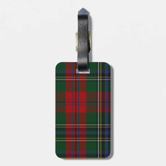 Aangepast Clan MacLean Tartan Bagagelabel (Achterkant verticaal)