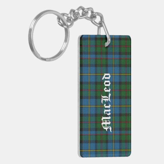 Aangepast Clan MacLeod Tartan Sleutelhanger (Voorkant Links)