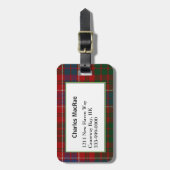 Aangepast Clan MacRae Tartan Bagagelabel (Voorkant verticaal)