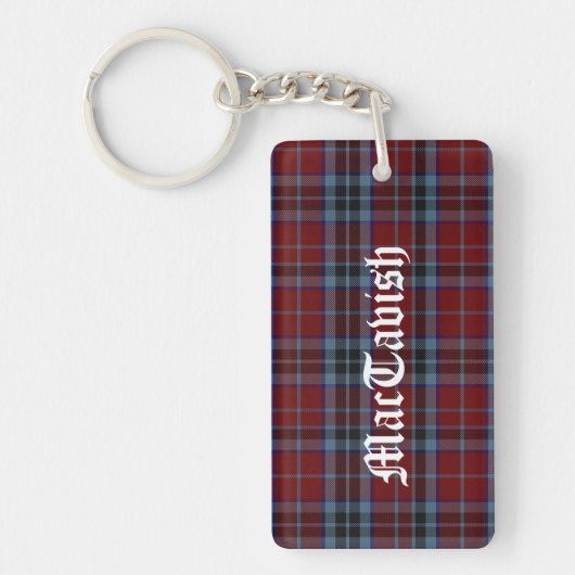 Aangepast Clan MacTavish Tartan Sleutelhanger (Voorkant)