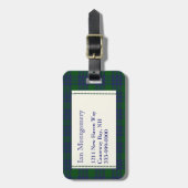 Aangepast Clan montgomery Tartan Bagagelabel (Voorkant verticaal)