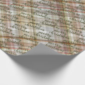 Aangepast Classic Beige Brown Grey Gingham Cadeaupapier (Hoek)