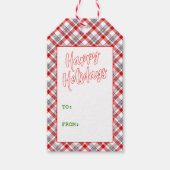Aangepast Classic Green Blue White Pattern Cadeaulabel (Voorkant)