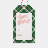 Aangepast Classic Green Blue White Pattern Cadeaulabel (Voorkant)