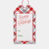 Aangepast Classic Green Blue White Pattern Cadeaulabel (Voorkant)