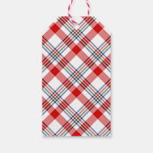 Aangepast Classic Green Blue White Pattern Cadeaulabel (Achterkant)
