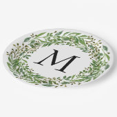 Aangepast Classic Green Laurel Wreatef Leaves Patt Papieren Bordje (Gekanteld)