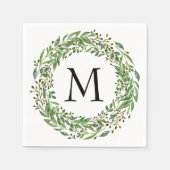 Aangepast Classic Green Laurel Wreatef Leaves Patt Servet (Voorkant)