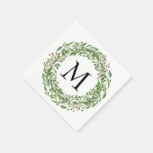 Aangepast Classic Green Laurel Wreatef Leaves Patt Servet (Hoek)