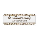 Aangepast Classic Holiday Green Red Pset Patroon Etiket (Voorkant)