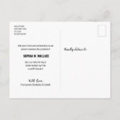 Aangepast college Afstuderen met foto-aankondiging Aankondigingskaart (Achterkant)