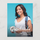 Aangepast college Afstuderen met foto-aankondiging Aankondigingskaart (Voorkant)