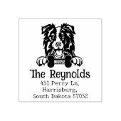 Aangepast Collie Dog Retour Adres Rubberstempel (Afrduk)
