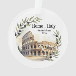 Aangepast Colosseum-huwelijk of huwelijksreis-souv Ornament