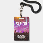 Aangepast concertbadge badge (Voorzijde met lanyard)