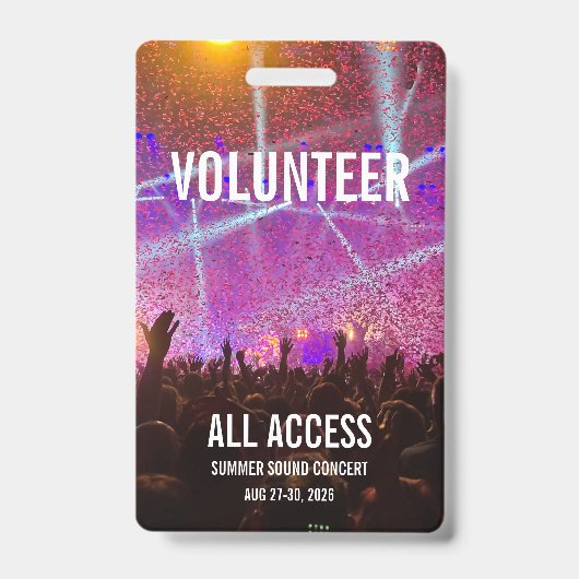 Aangepast concertbadge badge (Voorzijde)