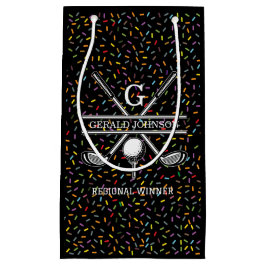 Aangepast Confetti Golf Monogram Design Klein Cadeauzakje